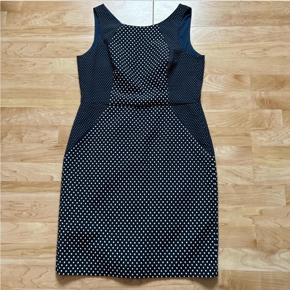 Banana Republic Black and White Polka Dot Midi Dress